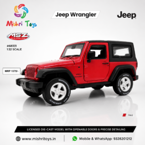MSZ Jeep Wrangler 1:32 Scale Die-Cast Toy Car (Red)