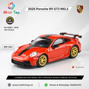 PARA64 2025 Porsche 911 GT3 992.2 Die-Cast Car (1:64 Scale) - Guards Red (RHD)